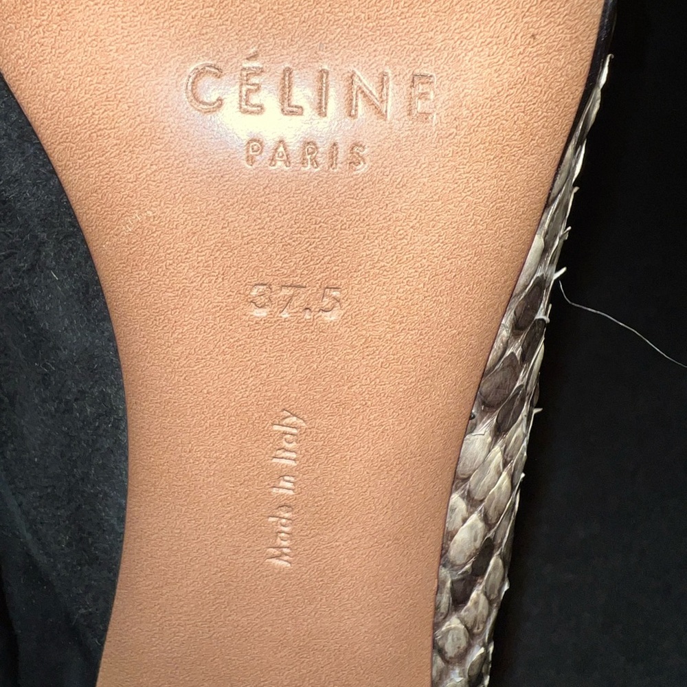 Celine Suede/Python Heel Boots - Picture 8 of 8